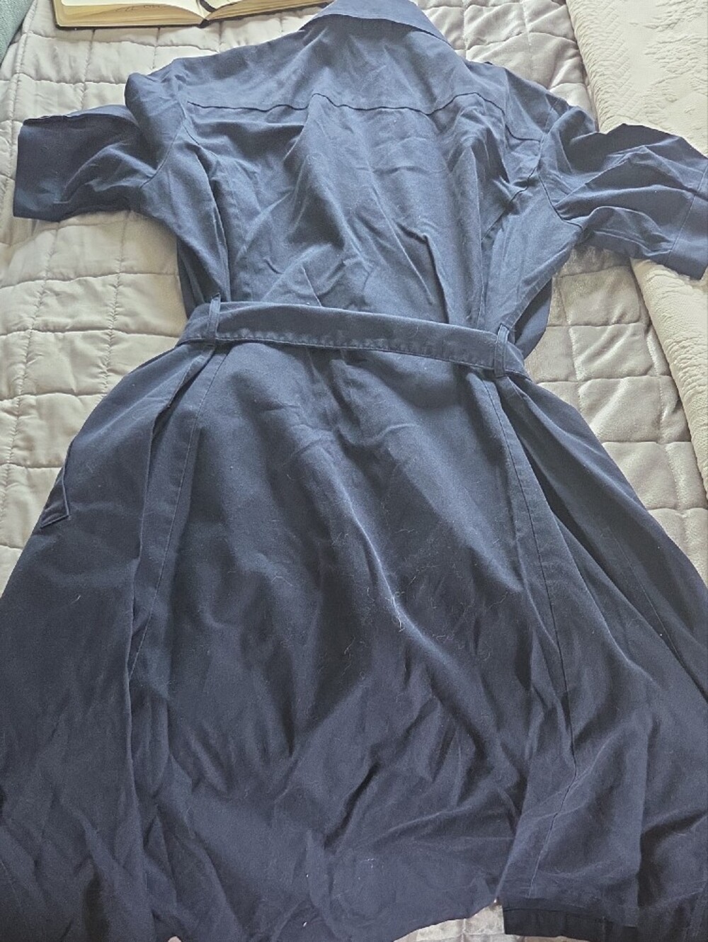 Brooks Brothers Navy Utility Trench Coat with Belt - Picture 5 of 6